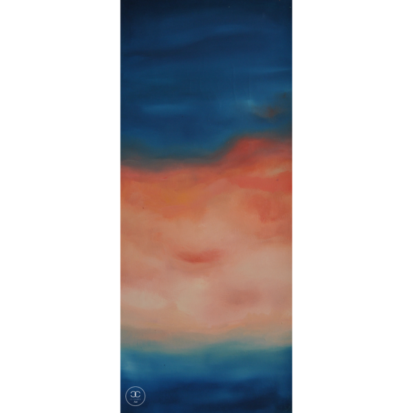Fény - 2021. - 28x56 cm -  Kézzel festett absztrakt modern vászon olajfestmény