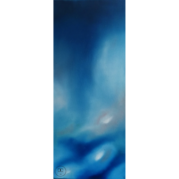 Jég - 2021. - 28x56 cm -  Kézzel festett absztrakt modern vászon olajfestmény