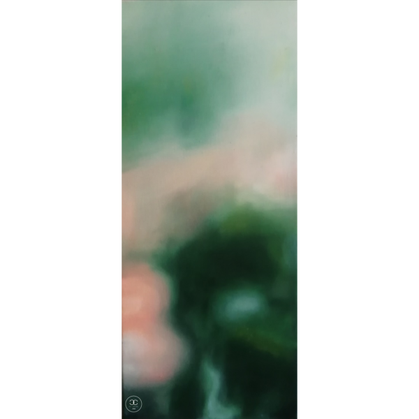 Ugrás - 2021. - 28x56 cm -  Kézzel festett absztrakt modern vászon olajfestmény
