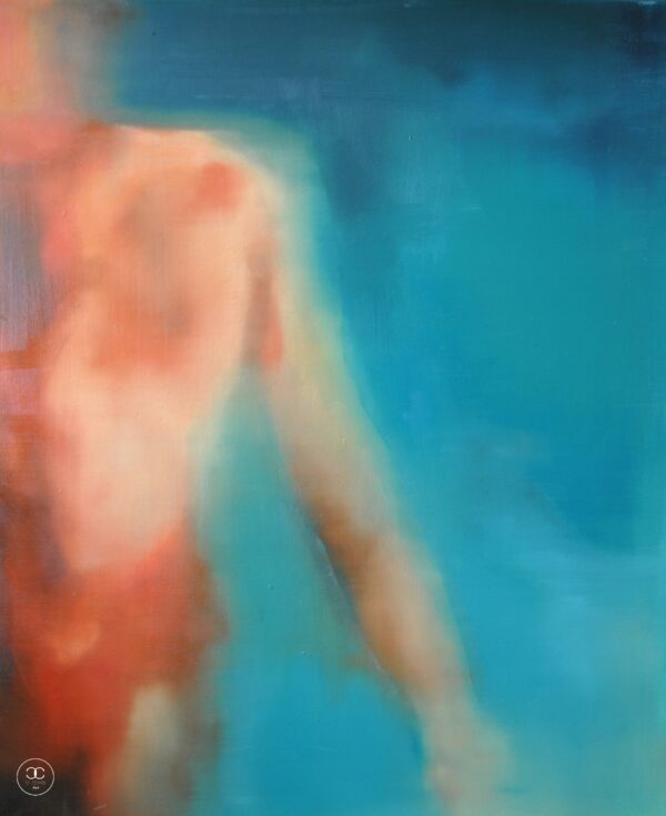 Érkezés - 2011. - 100x90 cm - Kézzel festett absztrakt modern vászon olajfestmény