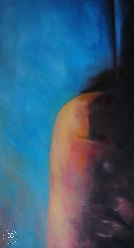 Finom – 2012. - 60x120 cm - Kézzel festett absztrakt modern vászon olajfestmény