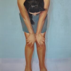 Megfáradva - 2014. - 80x120 cm - Kézzel festett absztrakt modern vászon olajfestmény