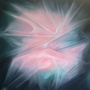 Nem kapok levegőt - 2013. - 150x150 cm - Kézzel festett absztrakt modern vászon olajfestmény