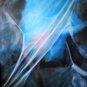 Nylon - 2013. - 150x150 cm - Kézzel festett absztrakt modern vászon olajfestmény