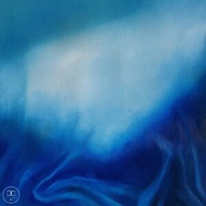 Vihar – 2021. - 30x30 cm - Kézzel festett absztrakt modern vászon olajfestmény