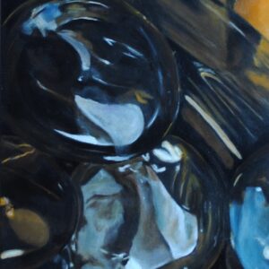 Márvány - 2008.- 40x80 cm - Kézzel festett absztrakt modern vászon olajfestmény
