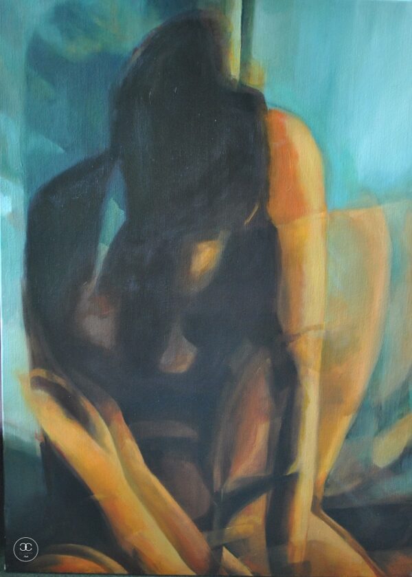 Amara – 2011. - 60x120 cm - Kézzel festett absztrakt modern vászon olajfestmény