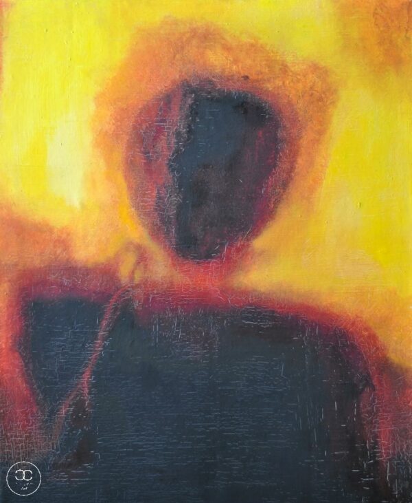 Veronika kendője - 2011. - 70x100 cm - Kézzel festett absztrakt modern vászon olajfestmény