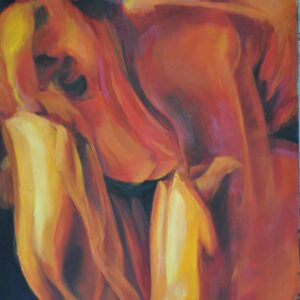 Fájdalom - 2010. - 70x90 cm - Kézzel festett absztrakt modern vászon olajfestmény