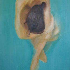 Bűn - 2013. - 70x90 cm - Kézzel festett absztrakt modern vászon olajfestmény