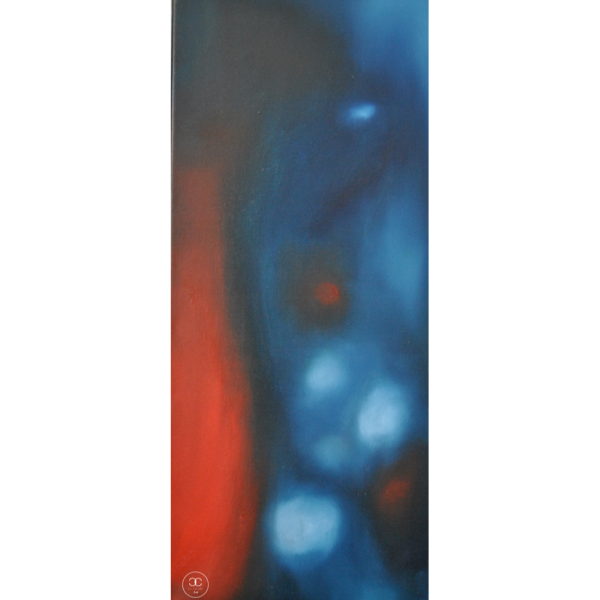 Ünnep III. - 2021. - 28x56 cm - Kézzel festett absztrakt modern vászon olajfestmény